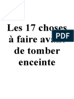 Les 17 Choses À Faire Avant de Tomber Enceinte