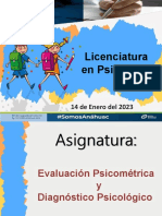 S 11 EVALUACION PSICOMETRICA Y DX PSICOLOGICO 14 Enero 2023