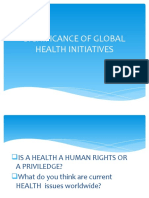 Significance of Global Health Initiatives