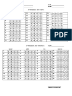 Answer Sheets Cbea