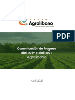 I. Introducción. en El Año 2020 Agrolíbano Junto A 15 Otras Empresas Hondureñas, Hizo Público Su Compromiso Con El Pacto Mundial de La ONU.