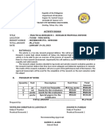 Activity-Design-PR2 Proposal Defense