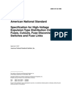 ANSI C37.42-1996 American National Standard Specification For High-Voltage Expulsion Type Distribution Class Fuses, Cutouts, Fuse Disconnecting Switches and Fuse Links