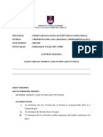 Lab Report Energy Loss in Pipe and Fittings