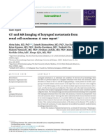 2021 CT and MR Imaging of Laryngeal Metastasis From Renal Cell Carcinoma A Case Report