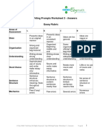 Year 6 Writing Prompts Worksheet 3 Answers