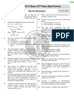 ELECTROCHEMISTRY - Practice Sheet & Solution - Vijeta 2023