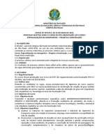 Edital de Pós Graduação - IFSP