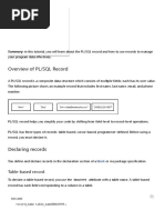 An Essential Guide To PL - SQL Record