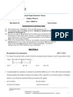 CBSE Grade 12 Revision Paper (Physics) Semester 1 Exam