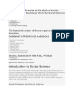 Defining Social Sciences As The Study of Society