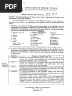 FSC 157 2016 Annotated FSC 157 2016 Revised Applicable Philippine Visa Waiver Agreements Policies and Regulations For Foreign Nationals