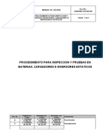 Procedimiento para Inspeccion Y Pruebas en Baterias, Cargadores E Inversores Estaticos