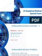 LP Graphical Method - Special Cases