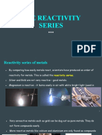 The Reactivity Series