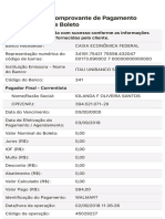 Comprovante de Pagamento de Boleto