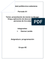 Proyecto de Programación - Propuesta de Menú Burger King