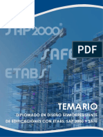 Temario: Diplomado en Diseño Sismorresistente de Edificaciones Con Etabs, Sap 2000 Y Safe