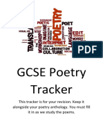 GCSE Poetry Tracker