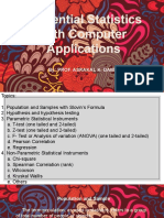 Inferential Statistics With Computer Application Lesson 1