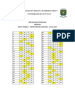 GABARITO - Múltipla Escolha - 2019 USP