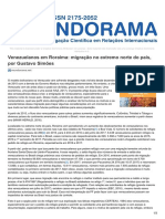 Venezuelanos em Roraima Migracao No Extr