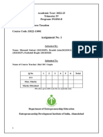 Business Taxation Assignment