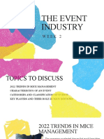 The Event Industry WK 2