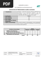 Termodinámica Química Avanzada I4.0