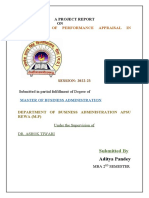 Aditya Pandey Performance Appraisal Project Report