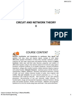 Circuit and Network Theory II Handout Notes Version 2023