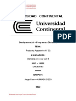 Producto Academico - Universidad Continental - Jorge Franco Armaza Deza - Procesal Civil II