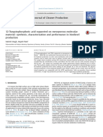 12-Tungstophosphoric Acid Supported On Mesoporous Molecular Material Synthesis, Characterization and Performance in Biodiesel Production