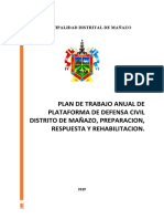 Plan Anual de Actividades de La Plataforma de Defensa Civil 2019 Copia 1