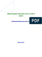 Ubisoft Game Launcher Error Code 3 Assin