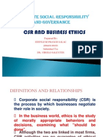 CSR and Business Ethics REPORT