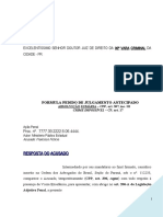 Resposta Acusado Alegacoes Iniciais Porte Ilegal Arma Desmuniciada Modelo 241 BC223