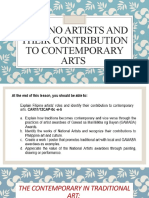 Filipino Artists and Their Contribution To Contemporary Arts