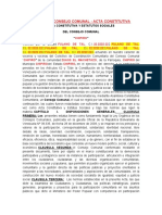 Estatutos Del Consejo Comunal - Acta Constitutiva