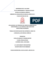 Aplicación de Los Principios Del Derecho Administrativo Sancionador A La Ley Especial para Sancionar Infracciones Aduaneras