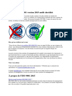 Iso 9001 Version 2015 Audit Checklist