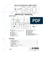 Yamaha A960 Integrated Amplifier Service Manual