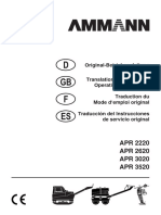 Operation Manual Machine APR3020, APR3520 Honda 2-00002021