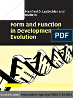 (Cambridge Studies in Philosophy and Biology) Manfred D. Laubichler, Jane Maienschein - Form and Function in Developmental Evolution. Cambridge Studies in Philosophy and Biology-Cambridge University P