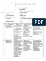 Informe Del Plan Anual de Trabajo de Grado 6to B 2022