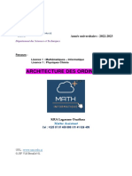 SUPPORT DE Architecture Des Ordinateurs 1 & 2 en Licence MI-PC