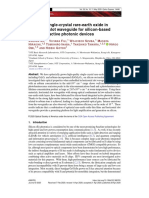 Epitaxial Single-Crystal Rare-Earth Oxide in Horizontal Slot Waveguide For Silicon-Based Intergarted Active Photonic Devices