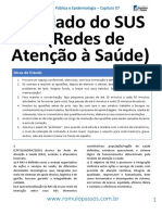 Simulado Do Sus Redes de Atencao A Saude