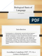 The Biological Basis of Language (Psycholinguistics)