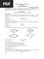 Marking Scheme (X) Mock Physics 2023